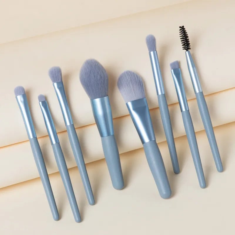 Pinceaux Maquillage - SoftBlendBrush8™ - Bleu - Sylglow - Univers beauté