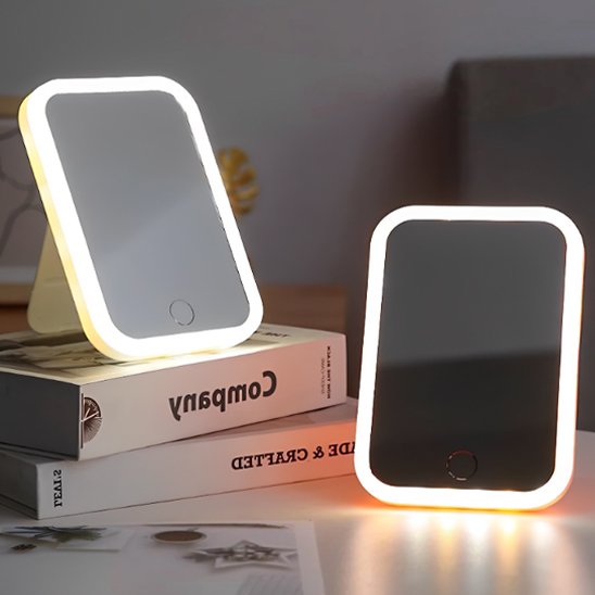 Miroir maquillage lumineux avec zoom 10X | LuxGlow - Sylglow - L'Univers beauté