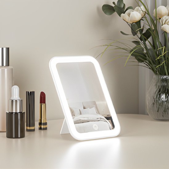 Miroir maquillage lumineux avec zoom 10X | LuxGlow - Sylglow - L'Univers beauté