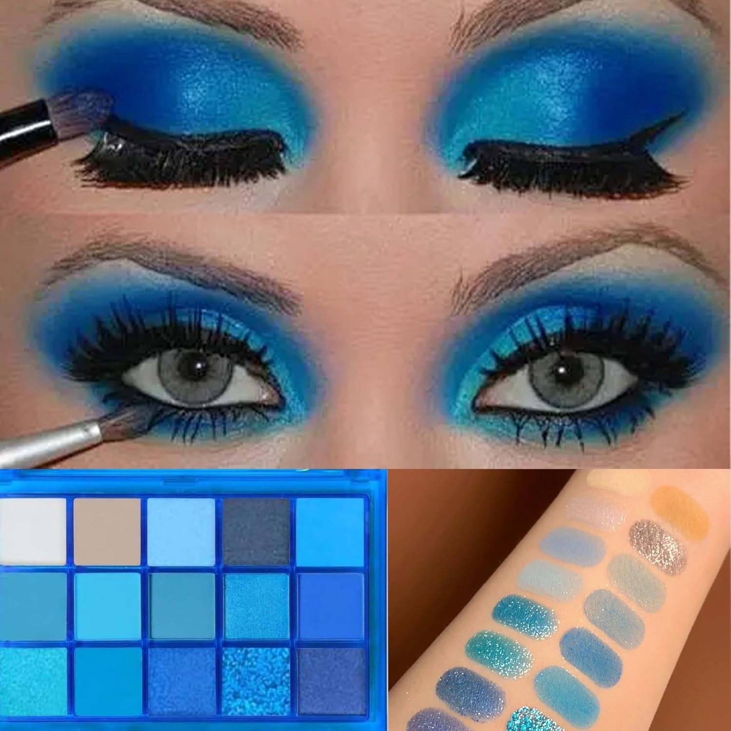 Palette Yeux - ShadeSpectrum15™ - Tons Bleus - Sylglow - Univers beauté
