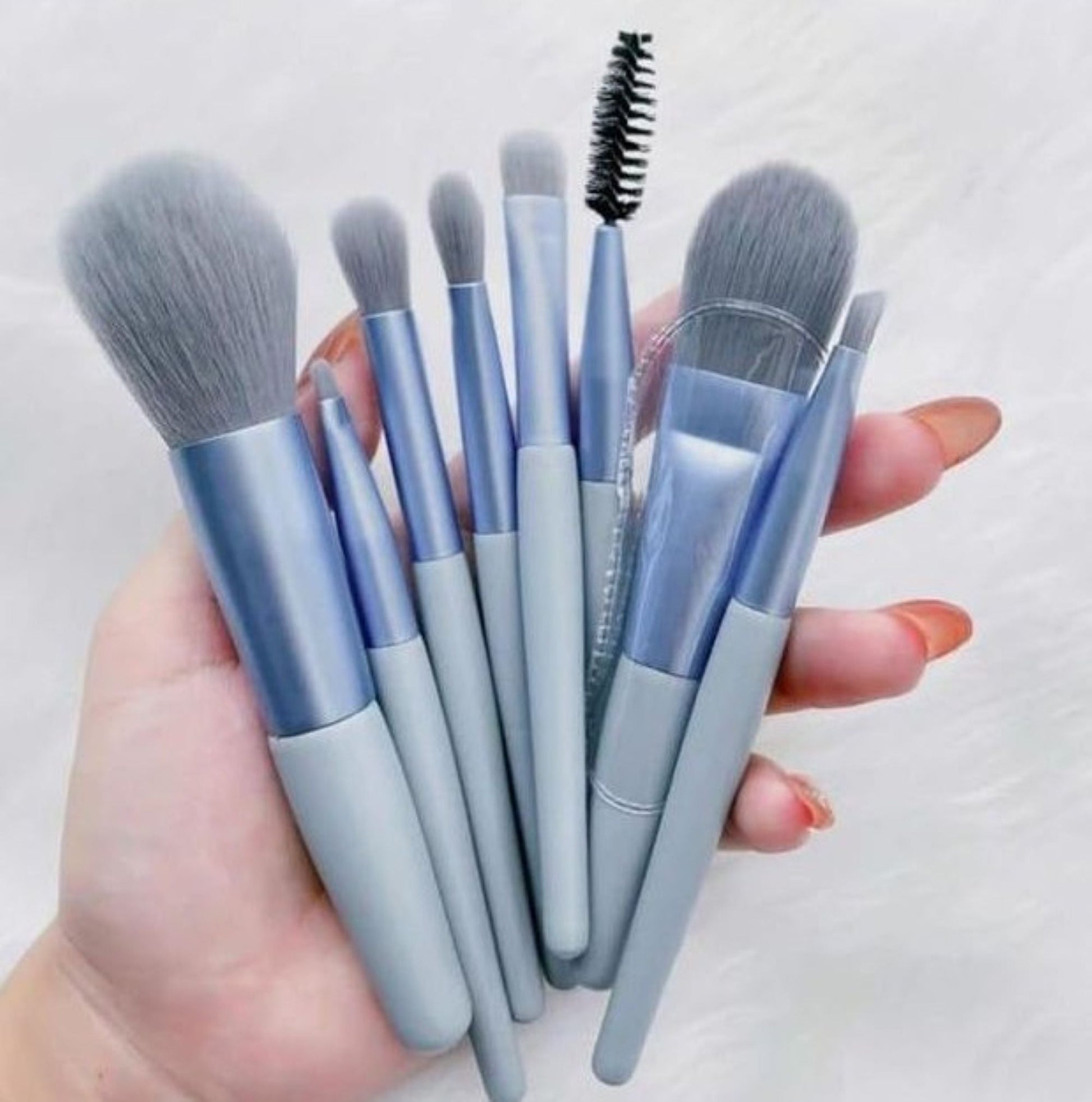 Pinceaux Maquillage - SoftBlendBrush8™ - Bleu - Sylglow - Univers beauté