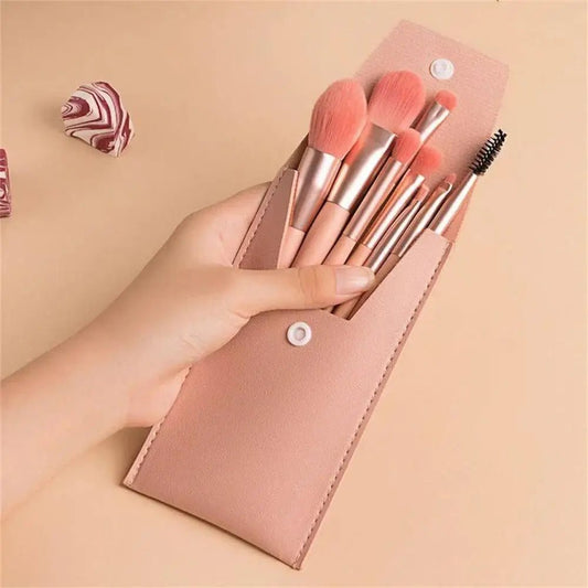 Pinceaux Maquillage - SoftBlendBrush8™ - Rose - Sylglow - Univers beauté